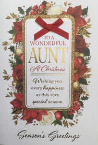 To A Wonderful Aunt Christmas Greeting Card