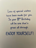 11 Today Blue Stars Birthday Greeting Card
