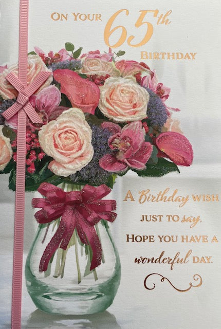 On Your 65th Birthday Greeting Card