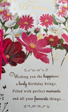 Happy 65th Birthday Flowers Greeting Card