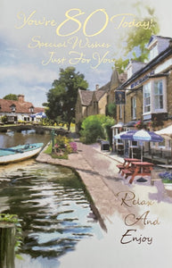 You're 80 Today Birthday Greeting Card