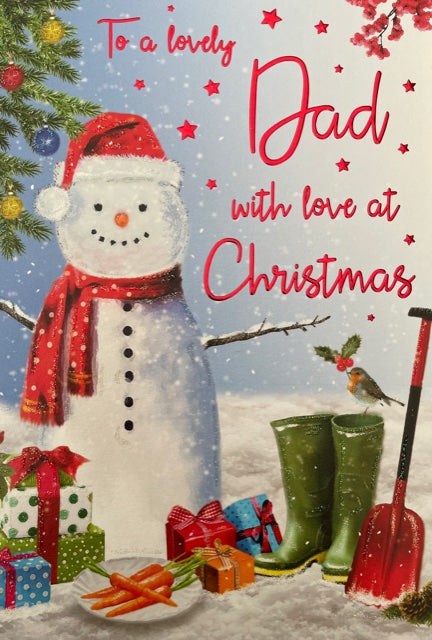To A Lovely Dad Christmas Greeting Card