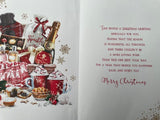 To A Wonderful Grandson And Family Christmas Greeting Card.