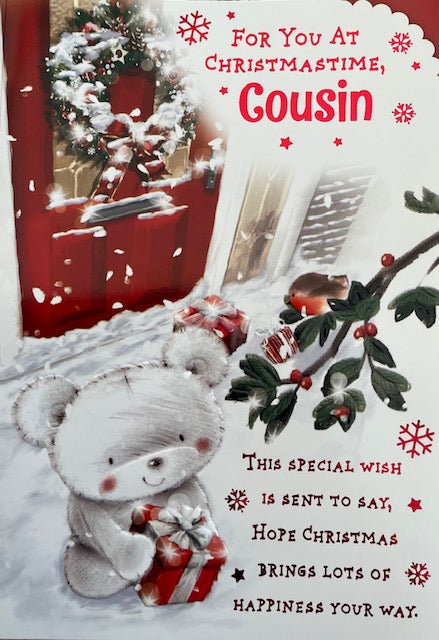 For You At Christmastime Cousin Christmas Greeting Card