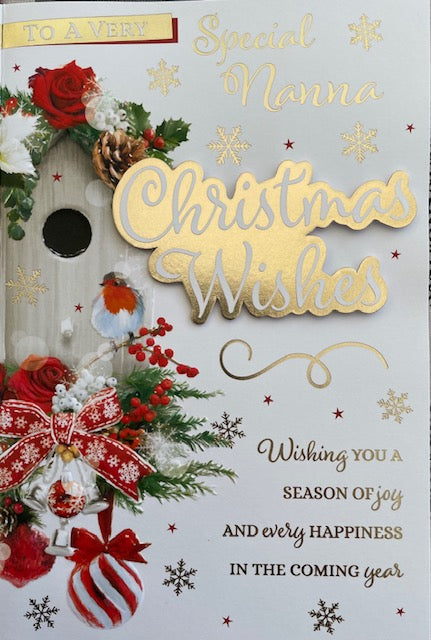 To A Very Special Nanna Christmas Greeting Card