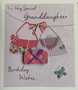 To A Very Special Granddaughter Birthday Greeting Card