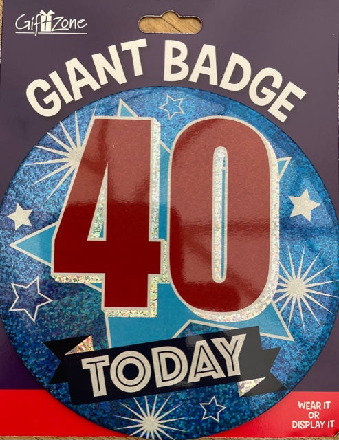 40 Blue Jumbo Badge