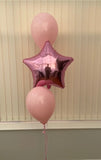 3 Balloon Cluster Consisting of 1 x 18" Plain Foil Balloon And 2 x Latex Balloons