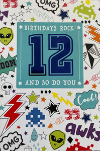 12th Birthday Greeting Card