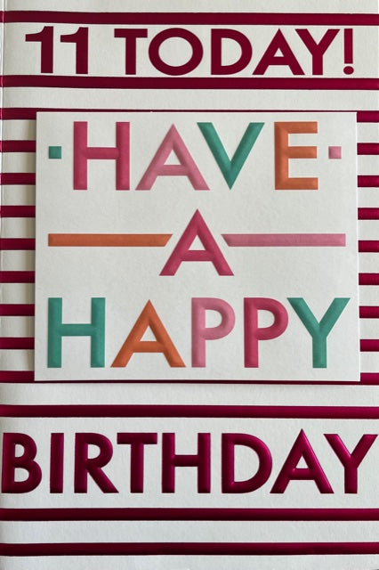 11 Today Birthday Greeting Card
