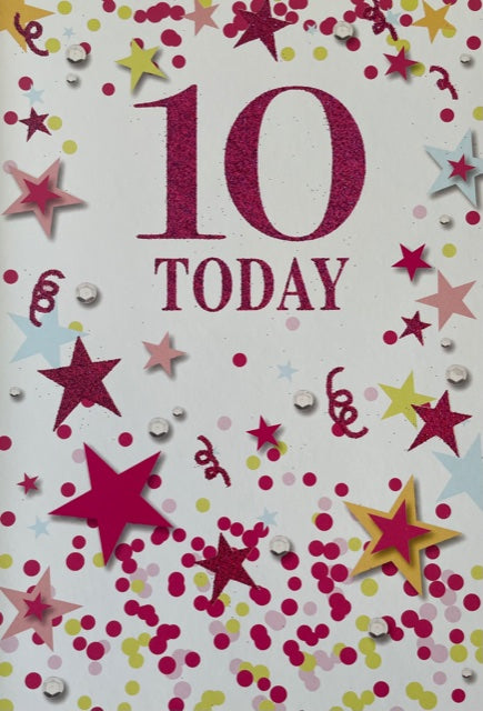 10 Today Stars Birthday Greeting Card