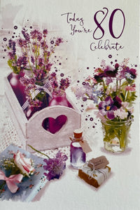 Today You're 80 Birthday Greeting Card