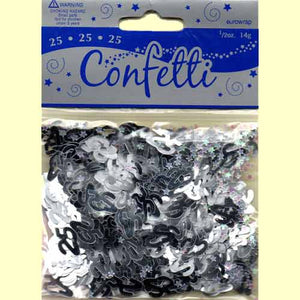 Silver 25 Metallic Confetti 14g