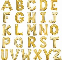 Gold Letter Helium Filled Supershape Foil Balloon