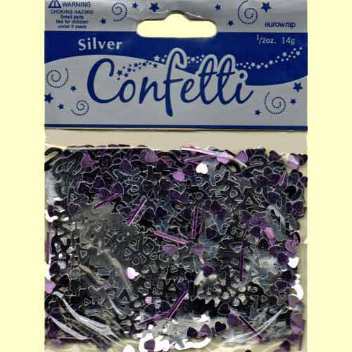 Silver 25th Anniversary Metallic Confetti 14g