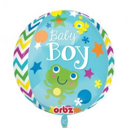 Baby Boy Orbz Helium Filled Foil Balloon