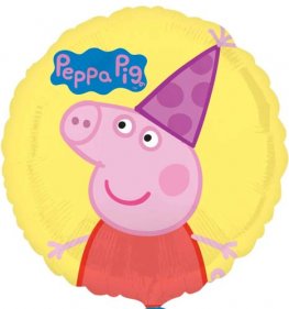 Peppa Pig Party Hat Helium Filled Foil Balloon