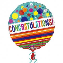 Congratulations Helium Filled Foil Balloon