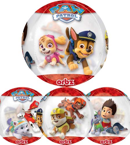 Paw Patrol Clear Orbz Helium Filled Foil Balloon