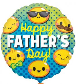 Happy Father's Day Emoji Helium Filled Foil Balloon