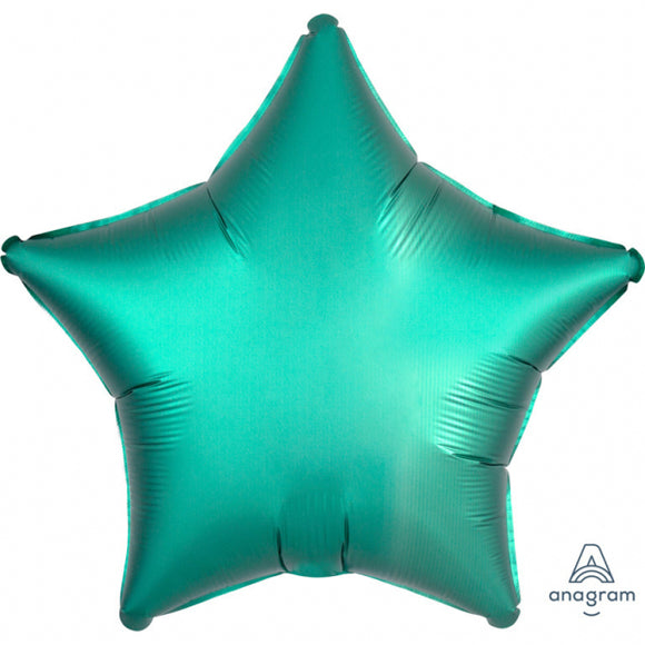 Jade Satin Luxe Star Shape Helium Filled Foil Balloon