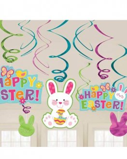 Easter Swirl Decorations x12