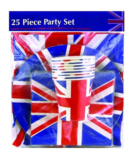 Union Jack 25 Piece Party Set