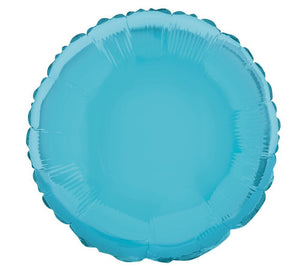 Pale Blue Circle Shape Helium Filled Foil Balloon