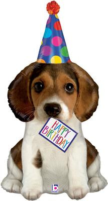Happy Birthday Puppy Helium Filled Supershape Foil Balloon