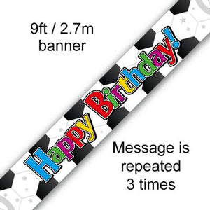 Happy Birthday Football Banner