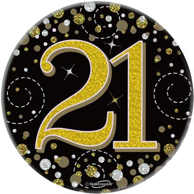 Age 21 Black And Gold Badge