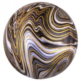 Black Marblez Orbz Helium Filled Foil Balloon