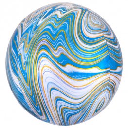 Blue Marblez Orbz Helium Filled Foil Balloon