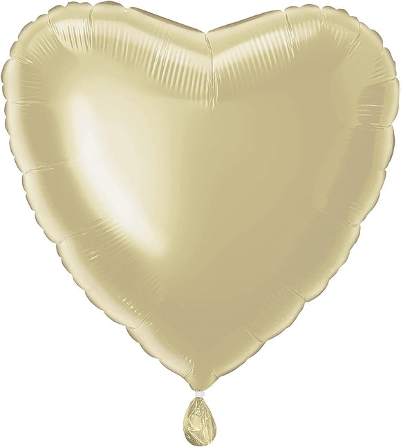 Champagne Gold Heart Shape Helium Filled Foil Balloon
