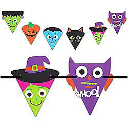 Cute Halloween Characters Pennant Bunting