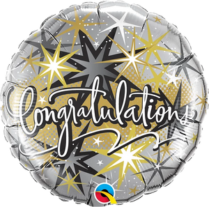 Congratulations Elegant Helium Filled Foil Balloon