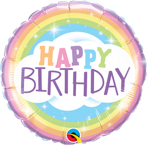 Happy Birthday Rainbow Helium Filled Foil Balloon