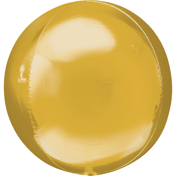 Gold Orbz Helium Filled Foil Balloon