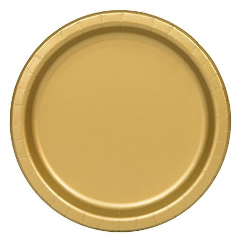 Gold Paper Party Plates x16