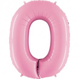 Pastel Pink Number Supershape Helium Filled Foil Balloon