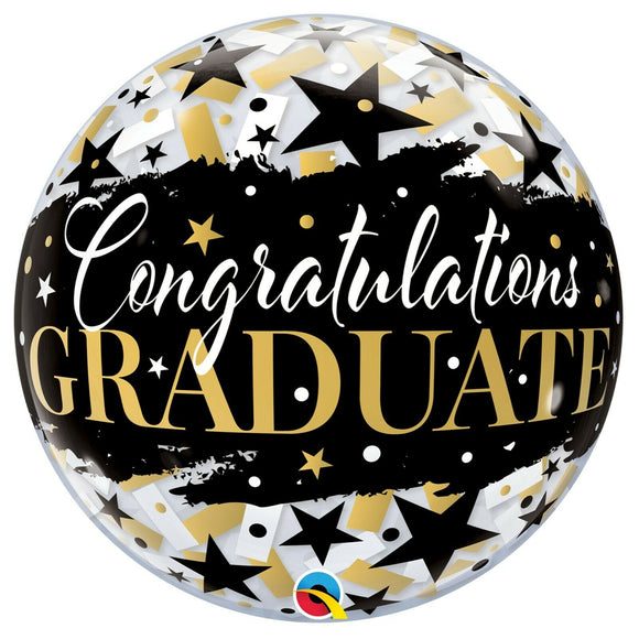 Congratulations Graduate Helium Filled Single Bubble Balloon