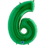 Green Number Supershape Helium Filled Foil Balloon