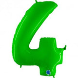 Hot Lime Green Shiny Number Supershape Helium Filled Foil Balloon