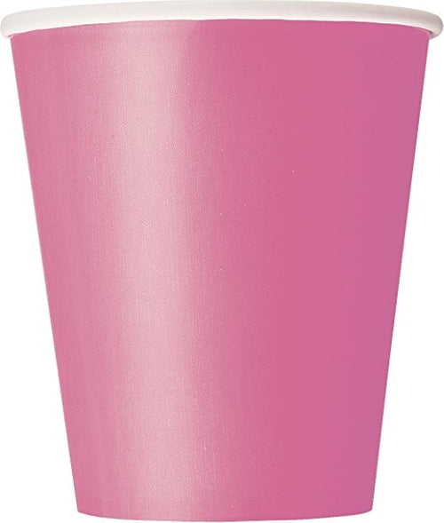 Hot Pink Paper Party Cups x14