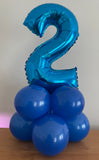 Single Air Filled 16 Inch Number Balloon Table Decoration Available In Numbers 0-9 And A Choice Of 6 Colour Combinations