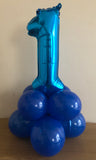 Single Air Filled 16 Inch Number Balloon Table Decoration Available In Numbers 0-9 And A Choice Of 6 Colour Combinations
