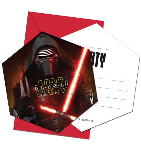 Star Wars Invitations And Envelopes (6 Pack)