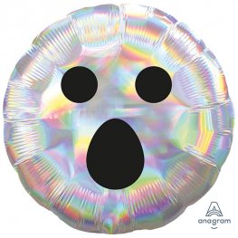 Iridescent Ghost Face Helium Filled Foil Balloon