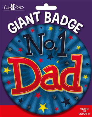 Blue No 1 Dad Jumbo Badge