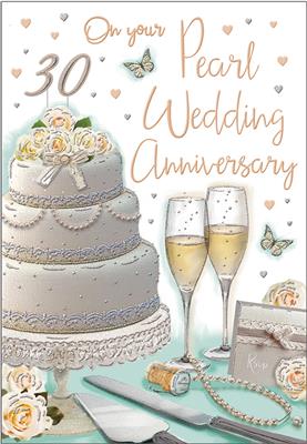 On Your Pearl Wedding Anniversary Greeting Card